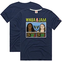Unisex Homage Paige Bueckers & Arike Ogunbowale Navy Dallas Wings WNBA Jam Tri-Blend T-Shirt