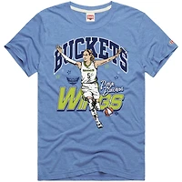 Unisex Homage Paige Bueckers Light Blue Dallas Wings Buckets Tri-Blend T-Shirt