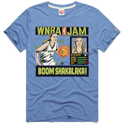 Unisex Homage Paige Bueckers Light Blue Dallas Wings WNBA Jam Tri-Blend T-Shirt