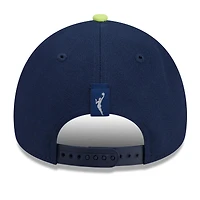 Unisex New Era Navy/Green Dallas Wings WNBA Tip-Off 2026 Metal Badge A-Frame 9FORTY Adjustable Hat
