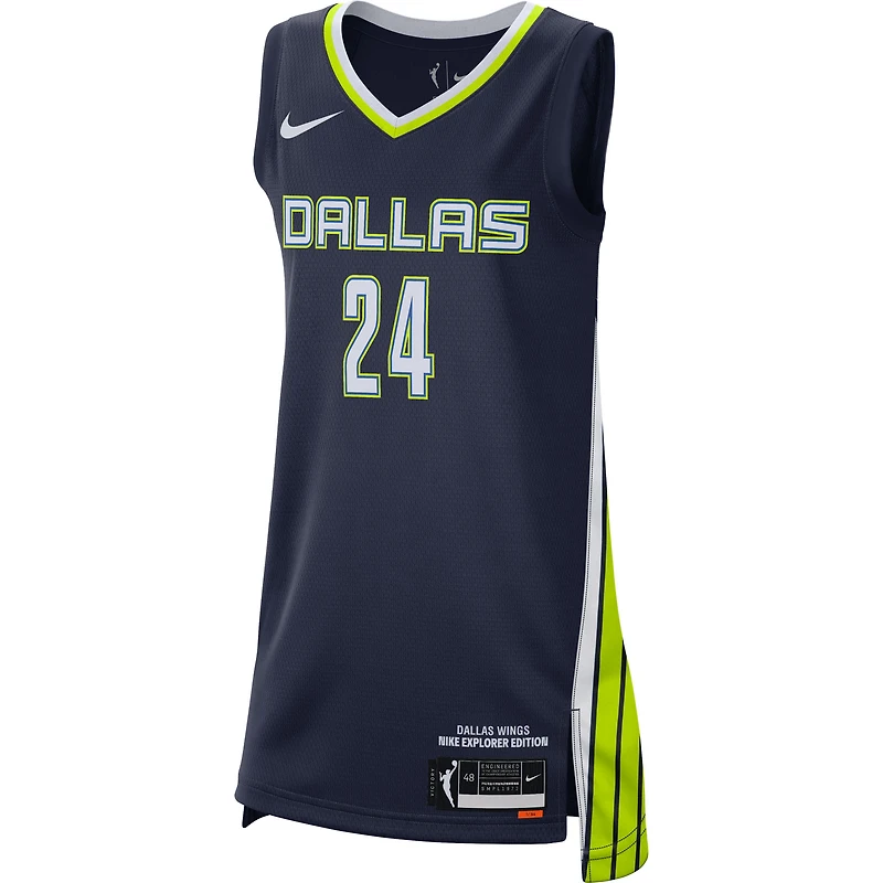 Unisex Nike Arike Ogunbowale Navy Dallas Wings Explorer Edition Victory Jersey