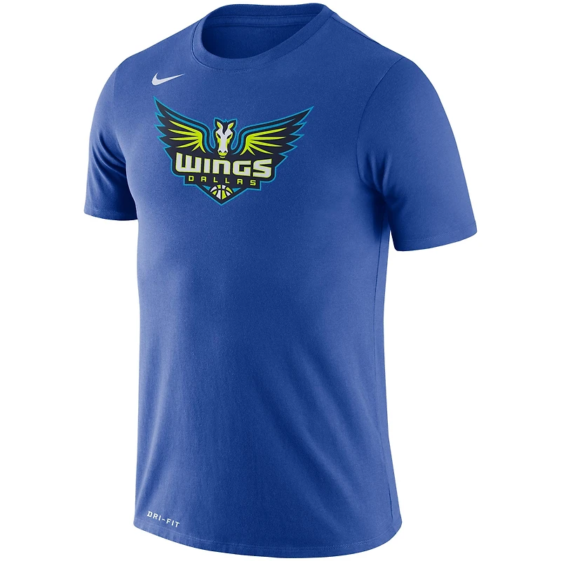 T-shirt unisexe Nike bleu Dallas Wings Essential Logo Dri-FIT