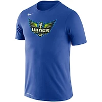 T-shirt unisexe Nike bleu Dallas Wings Essential Logo Dri-FIT