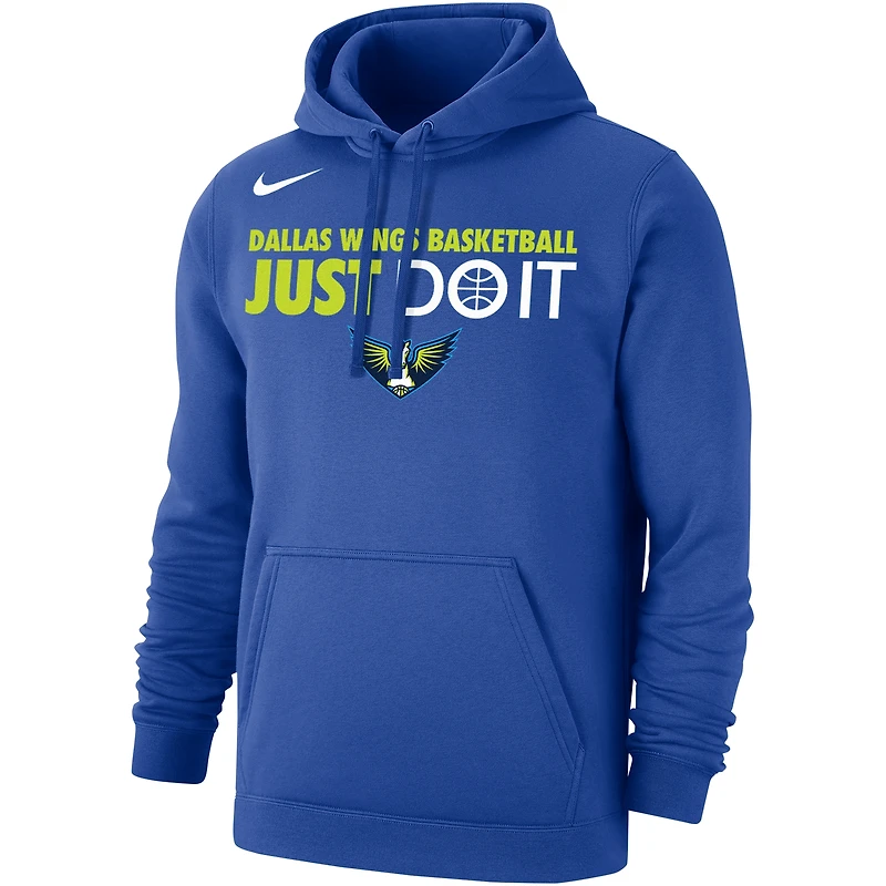 Sweat à capuche unisexe Nike Blue Dallas Wings Just Do It Club