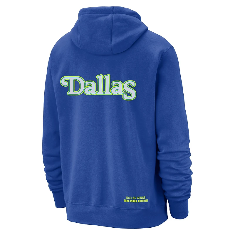 Unisex Nike Blue Dallas Wings Standard Issue Rebel Edition Hoodie