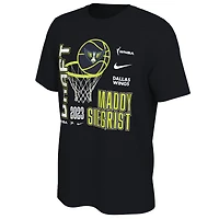 T-shirt unisexe Nike Maddy Siegrist Dallas Wings 2023 WNBA Draft avec nom et numéro