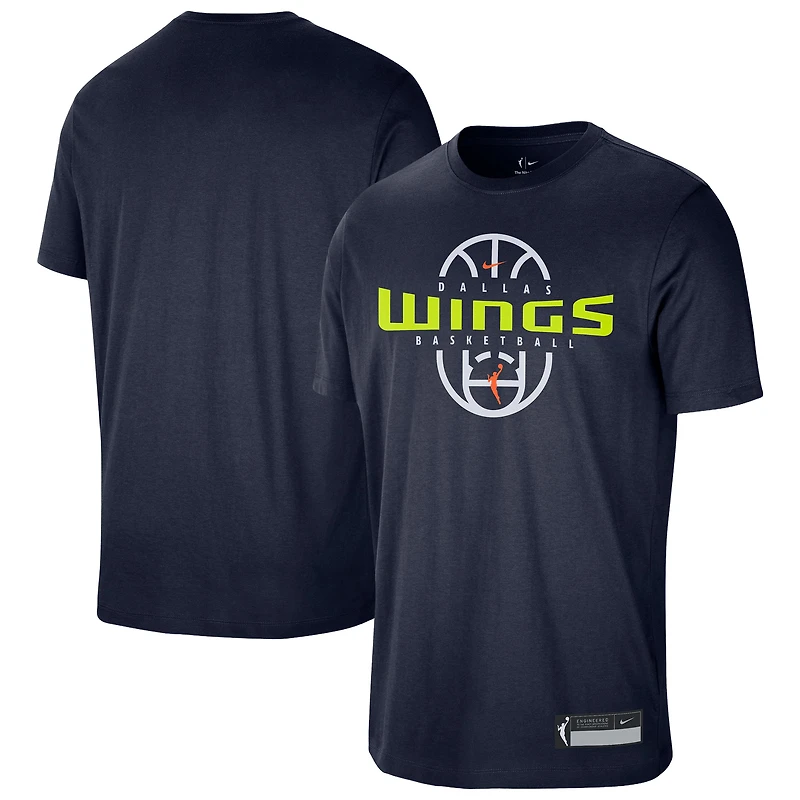 T-shirt d'entraînement authentique premium Nike Dallas Wings bleu marine unisexe 2026