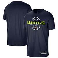 T-shirt d'entraînement authentique premium Nike Dallas Wings bleu marine unisexe 2026