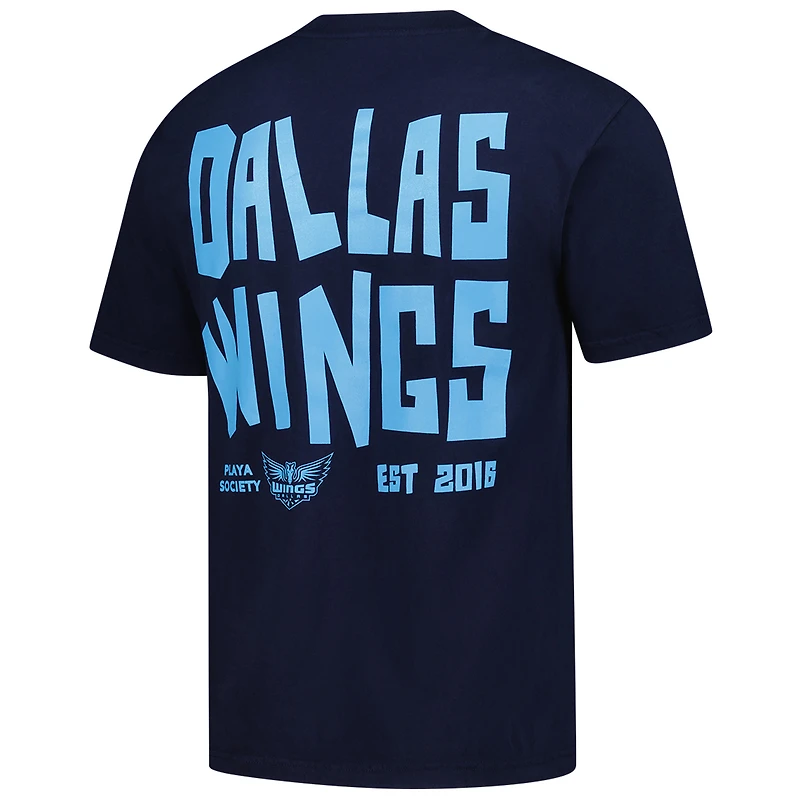 T-shirt unisexe premium bleu des Dallas Wings de la Playa Society, établi en 2016
