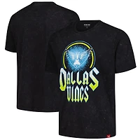 T-shirt unisexe Sportiqe noir Dallas Wings Rock & Roll Collection Angus Mineral Wash