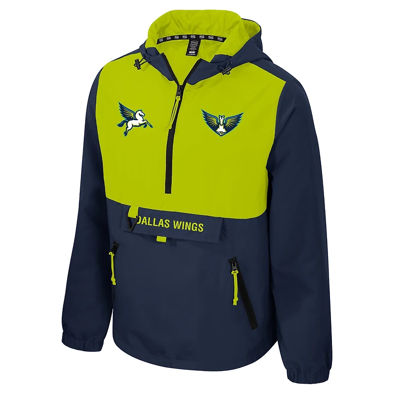 Unisex Stadium Essentials Navy/Green Dallas Wings Legends Challenger Quarter-Zip Jacket