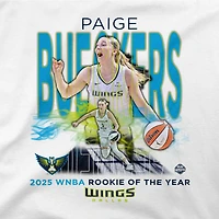 T-shirt unisexe Stadium Essentials Paige Bueckers blanc Dallas Wings 2025 WNBA Rookie of the Year