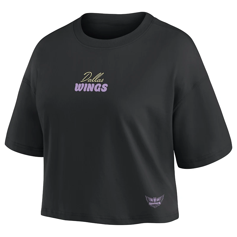 Haut court noir Fanatics Paige Bueckers Dallas Wings pour femme, avec nom et numéro