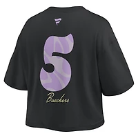 Women's Fanatics Paige Bueckers Black Dallas Wings Name & Number Cropped Top