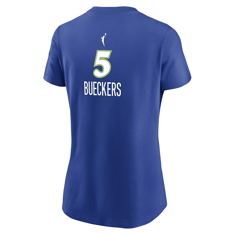 Women's Nike Paige Bueckers Blue Dallas Wings Rebel Edition Name & Number T-Shirt