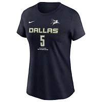 Women's Nike Paige Bueckers Navy Dallas Wings 2025 WNBA Draft Explorer Edition Name & Number T-Shirt
