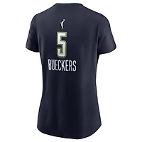 Women's Nike Paige Bueckers Navy Dallas Wings 2025 WNBA Draft Explorer Edition Name & Number T-Shirt