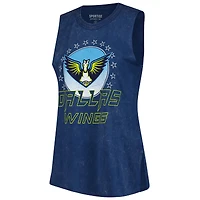 Women's Sportiqe Navy Dallas Wings Rock & Roll Collection Turner Mineral Wash Tank