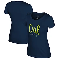 T-shirt bleu marine Stadium Essentials pour femme, troisième quart-temps