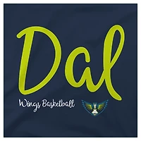 T-shirt bleu marine Stadium Essentials pour femme, troisième quart-temps, Dallas Wings