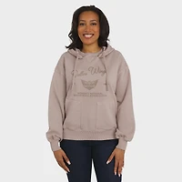 Women's WEAR by Erin Andrews  Tan Dallas Wings Washed Pullover Crewdie