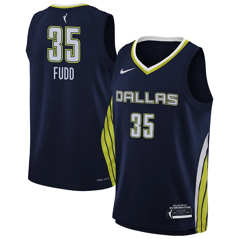 Youth Nike Azzi Fudd Navy Dallas Wings Explorer Edition Jersey