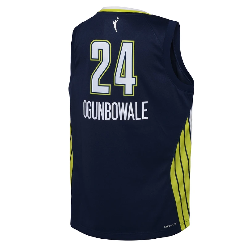 Youth Nike Arike Ogunbowale Navy Dallas Wings 2021 Explorer Edition Victory Player Jersey