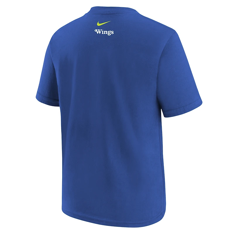 Youth Nike Blue Dallas Wings Rebel Edition T-Shirt