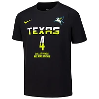 T-shirt Nike Jacy Sheldon noir Dallas Wings Draft Rebel Edition pour enfant, avec nom et numéro