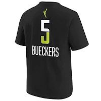 T-shirt Nike Paige Bueckers noir pour jeune, Dallas Wings, Draft WNBA 2025, Rebel, nom et numéro