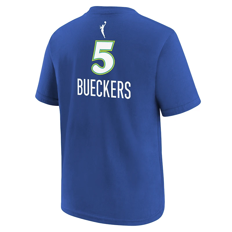 T-shirt Nike pour enfant Paige Bueckers bleu Dallas Wings Rebel Edition avec nom et numéro
