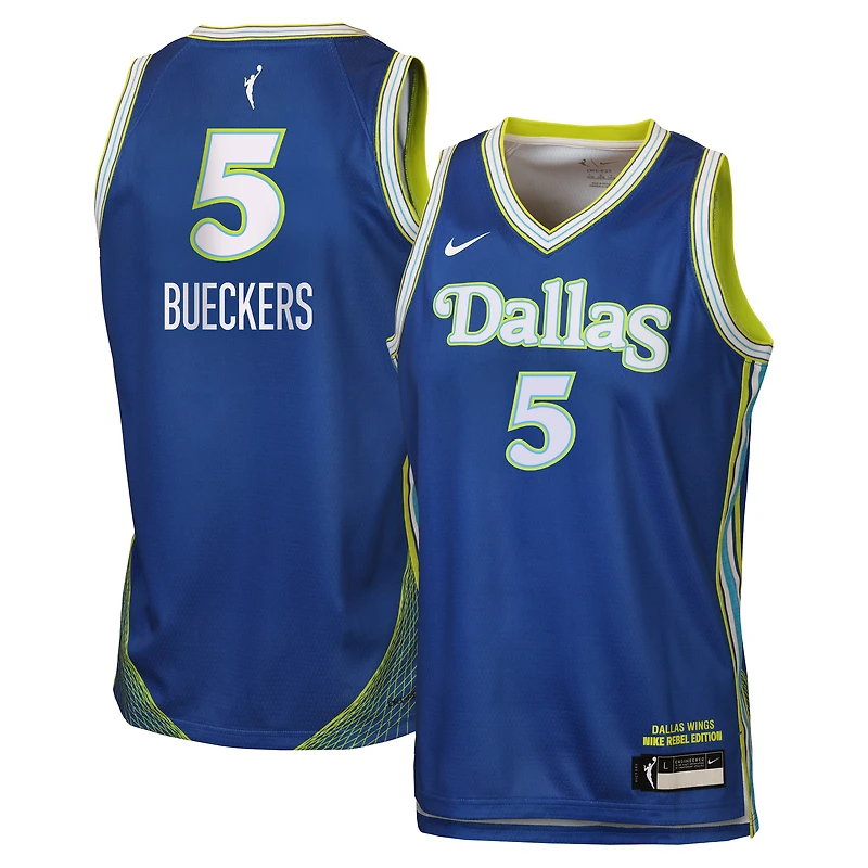 Maillot Nike Paige Bueckers bleu Dallas Wings Victory pour enfant - Édition Rebelle