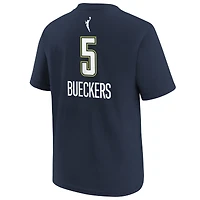 T-shirt Nike Paige Bueckers bleu marine Dallas Wings 2025 WNBA Draft Explorer Edition avec nom et numéro