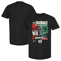 T-shirt noir à damier pour homme, Daniel Suarez, vainqueur de la course Chilango 150 en 2025