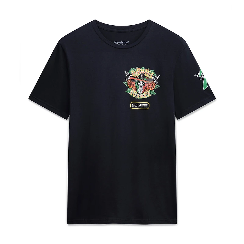 Men's Classic Ink Black Daniel Suarez #7 Spire Motorsports T-Shirt