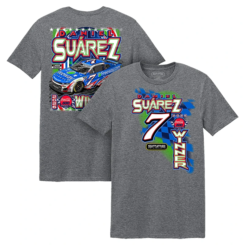 Men's Classic Ink Gray Daniel Suarez 2026 Coca-Cola 600 Race Winner T-Shirt