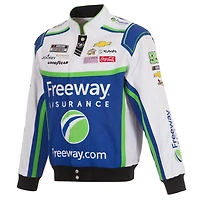 Veste d'uniforme en sergé à boutons-pression Daniel Suarez Freeway Insurance pour homme de JH Design Royal/White