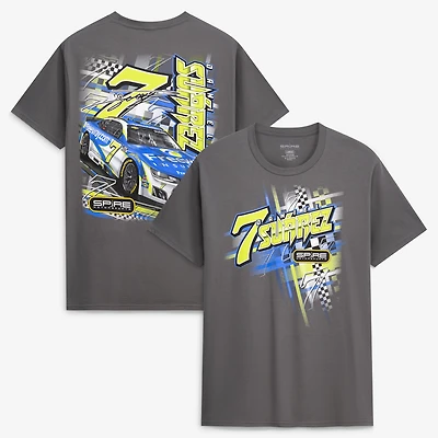 Men's Spire Motorsports  Charcoal Daniel Suarez #7 Freeway Insurance T-Shirt