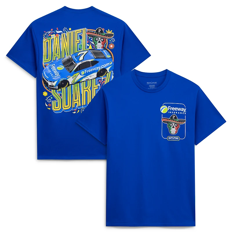 T-shirt homme Spire Motorsports Royal Daniel Suarez #7 Freeway Insurance