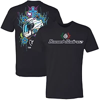 T-shirt noir pour homme avec casque Daniel Suarez de la collection Trackhouse Racing Team