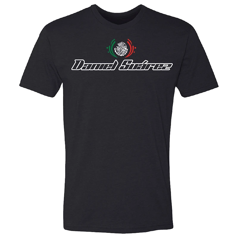 T-shirt noir pour homme avec casque Daniel Suarez de la collection Trackhouse Racing Team