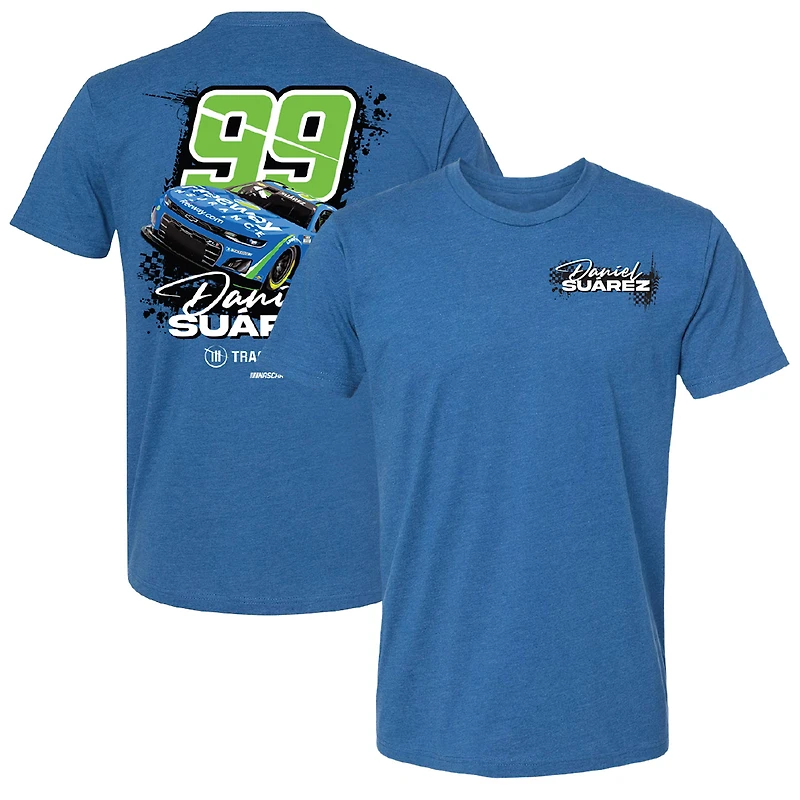 Men's Trackhouse Racing Team Collection  Heather Blue Daniel Suarez Car T-Shirt
