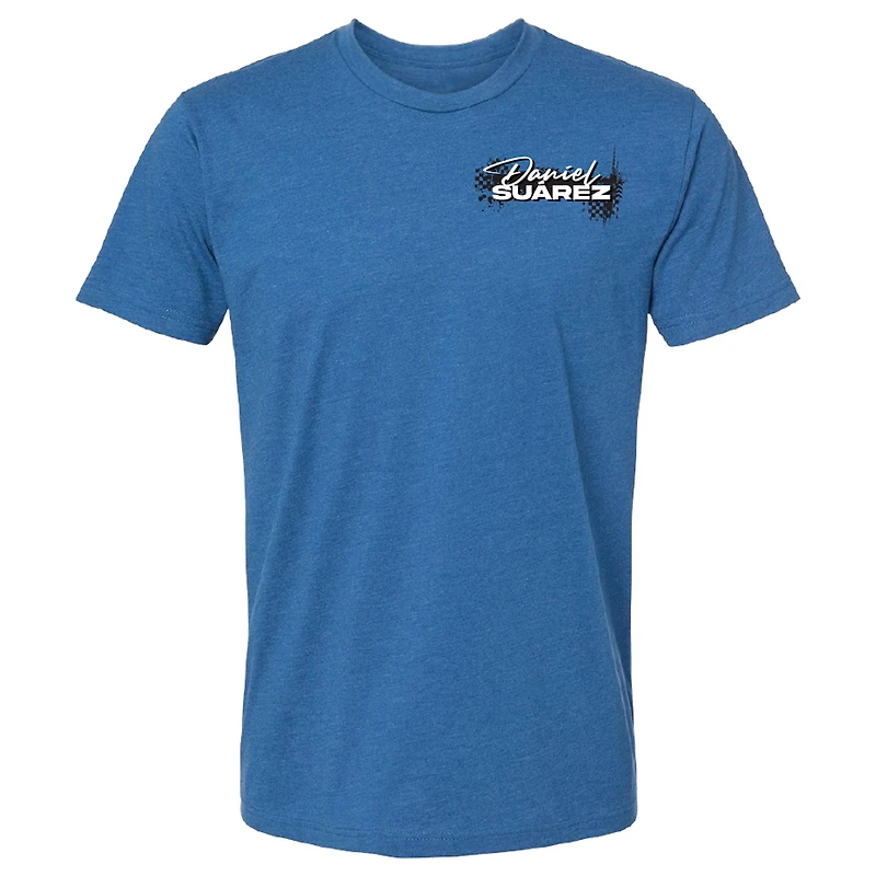 Men's Trackhouse Racing Team Collection  Heather Blue Daniel Suarez Car T-Shirt