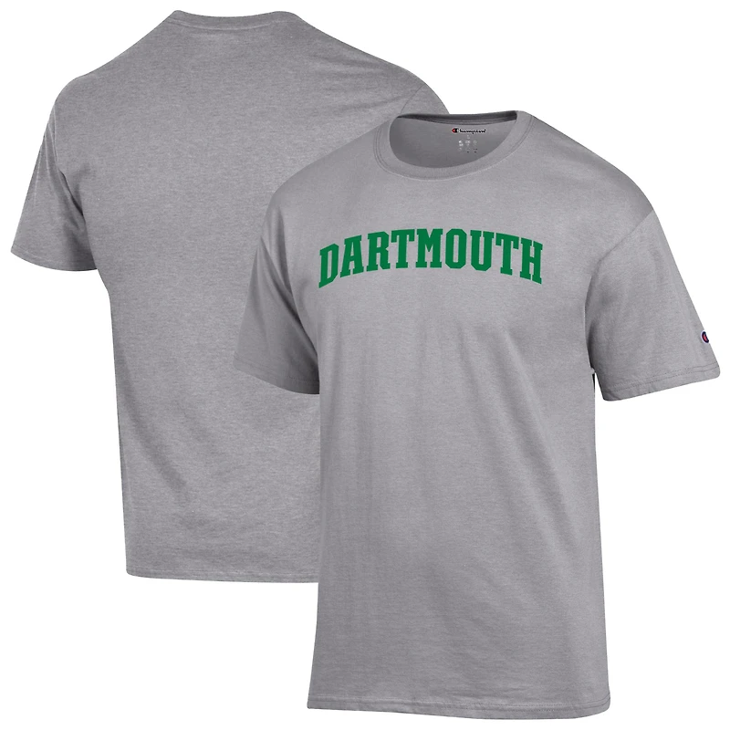 Men's Champion Heather Gray Dartmouth Big Green Basic Arch T-Shirt