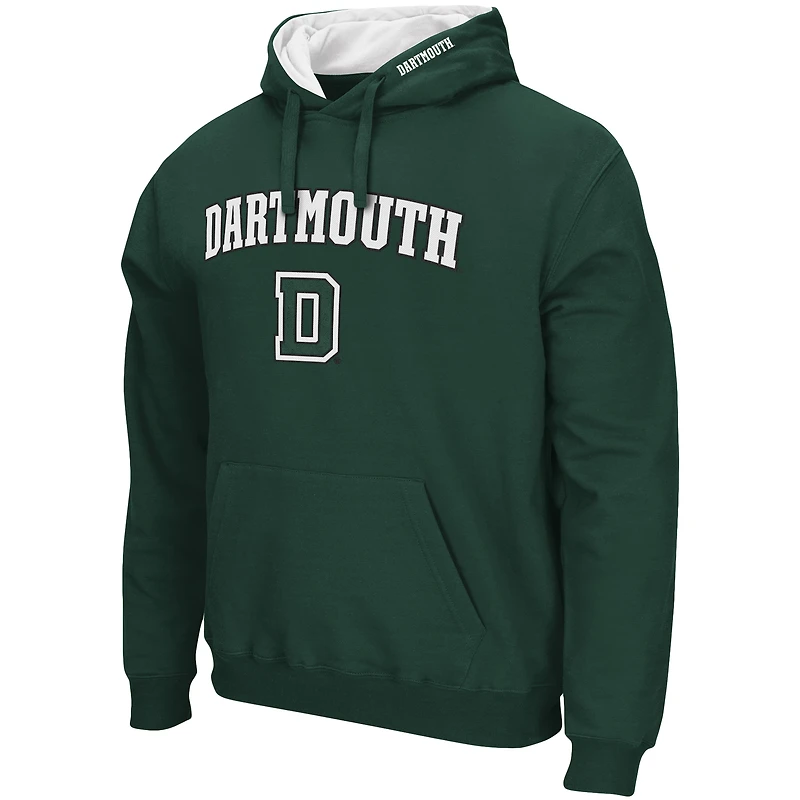Men's Colosseum Green Dartmouth Big Arch and Logo Pullover Hoodie