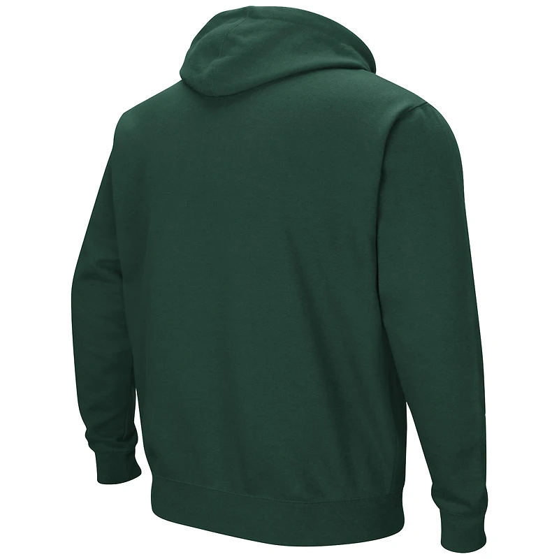 Men's Colosseum Green Dartmouth Big Arch and Logo Pullover Hoodie
