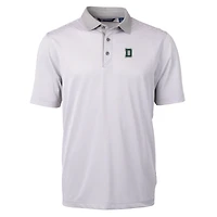 Men's Cutter & Buck  Gray/White Dartmouth Big Green Tall Virtue Eco Pique Micro Stripe Recycled Polo