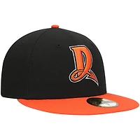Casquette ajustée New Era 59FIFTY noire pour homme, collection authentique Dayton Dragons, modèle alternatif de l'équipe