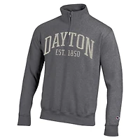 Men's Champion  Heather Gray Dayton Flyers Established Date Quarter-Zip Pullover