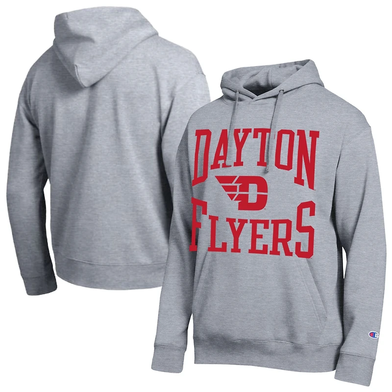 Sweat à capuche Champion gris chiné pour homme, équipe Dayton Flyers